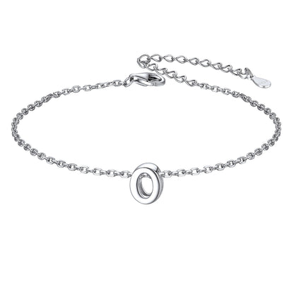 925 Sterling Silver Initial o Bracelet 