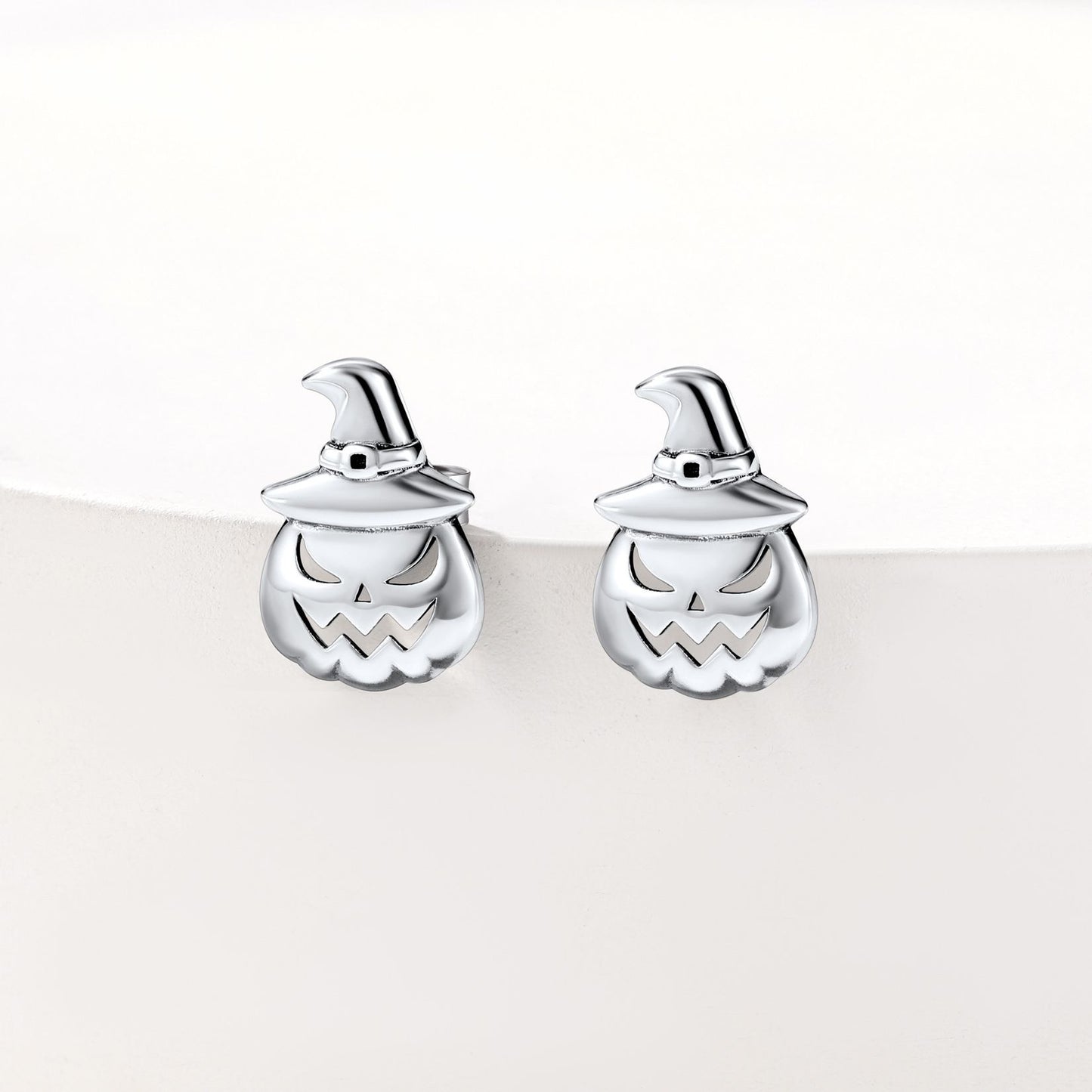  925 Sterling Silver Jack Skellington Stud Earrings