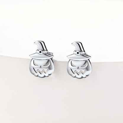  925 Sterling Silver Jack Skellington Stud Earrings
