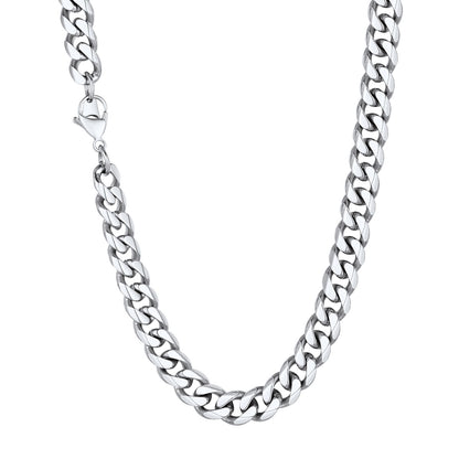 9mm Cuban Chain Necklace Stainless Steel