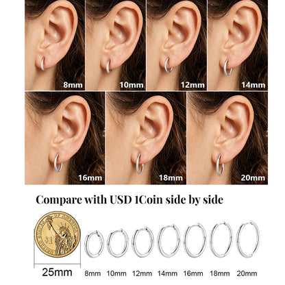 Classic Huggie Hoop Earrings for Men Women