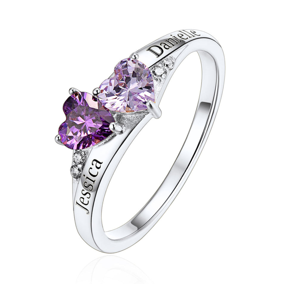 925 Sterling Personalized Birthstone Rings
