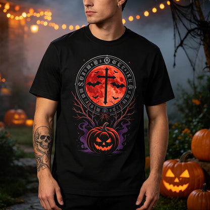 A Man Wearing Personalized Picture T-Shirts for Women Men for Halloween