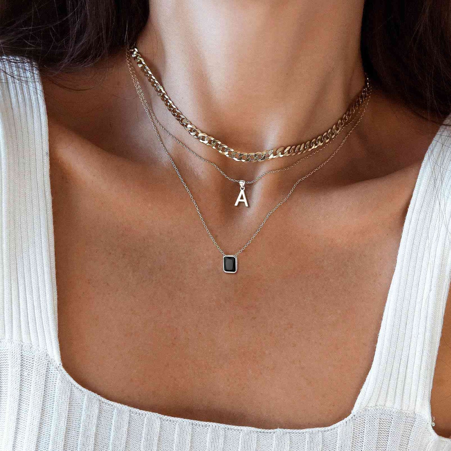 A Woman Wearing Cubic Zirconia Necklace