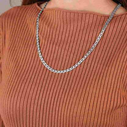 A Woman Wearing Mariner Link Necklace