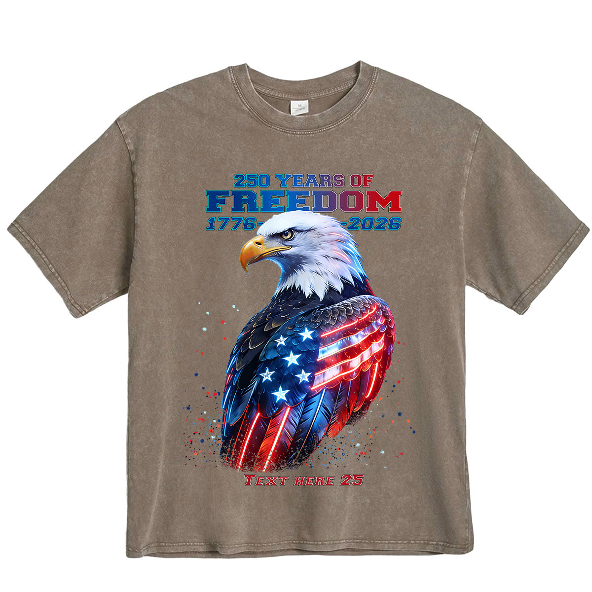 American T Shirt 4th of July T shirt Brown