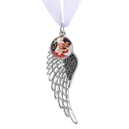 Angel Wing Christmas Ornaments with Custom Photo