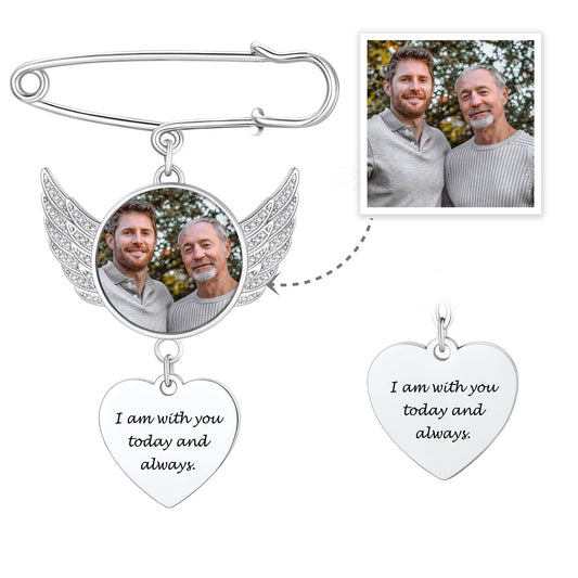 Angel Wing Wedding Bouquet Picture Charms Brooch Pins