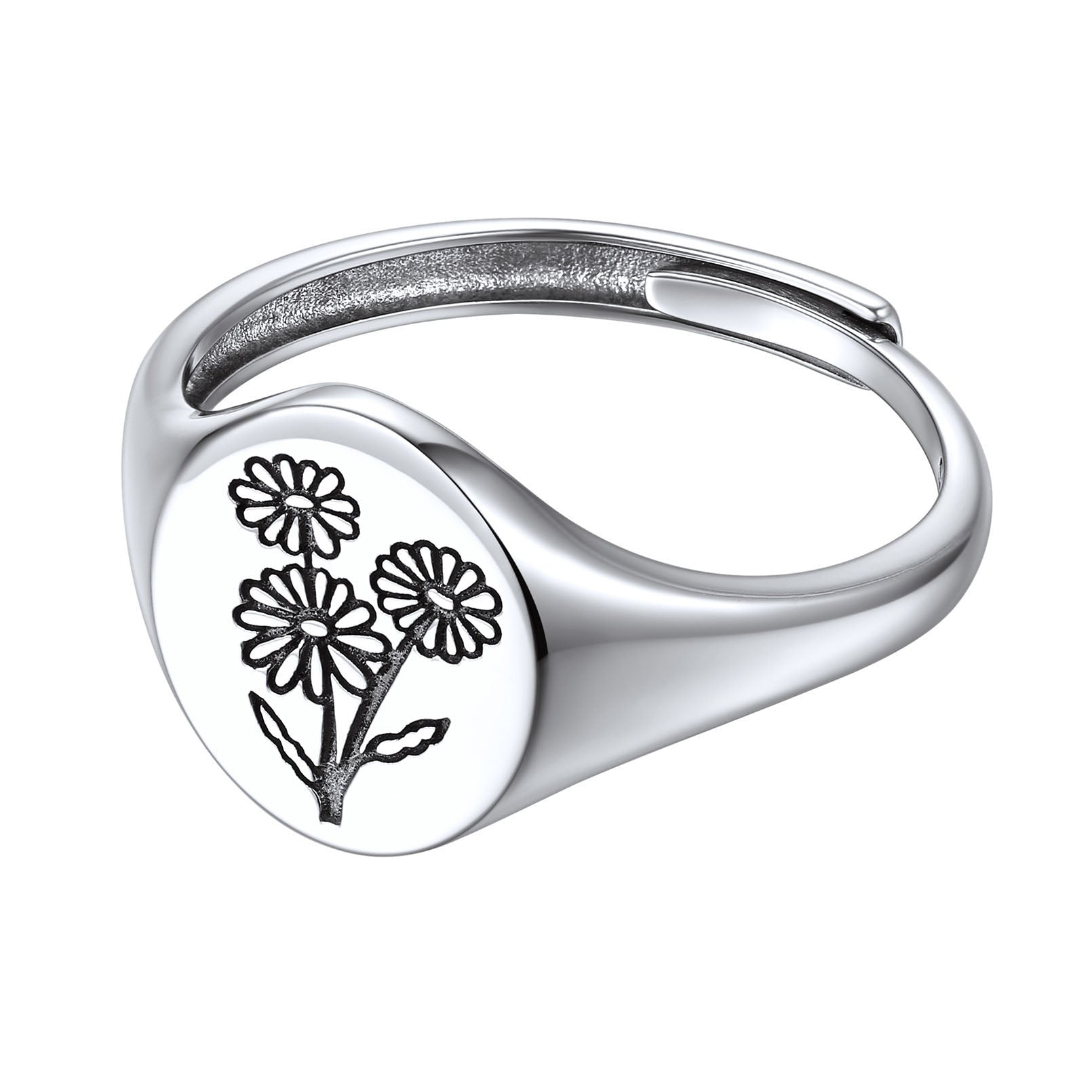 April Birth Flower Ring