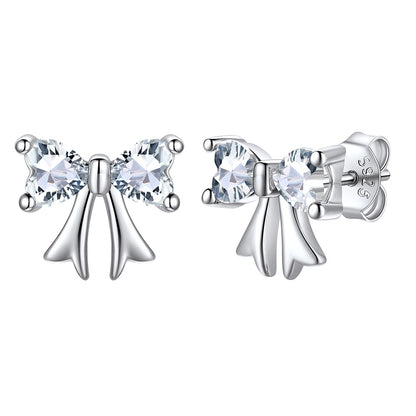 April Birthstone Bow Earrings