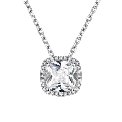 April Cushion Cut Necklace