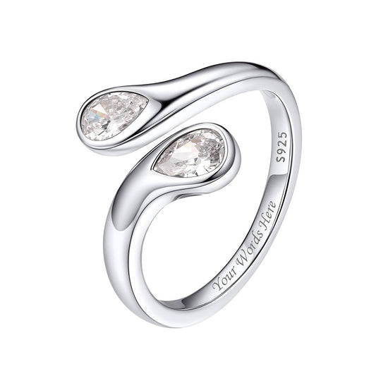 April Teardrop Birthstone Ring