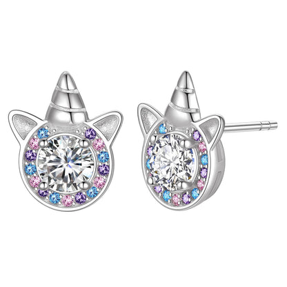 April Unicorn Stud Earrings