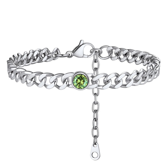 August Birthstone Anklet Silver PSA40044