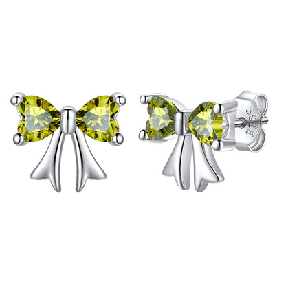 August Birthstone Bow Earrings