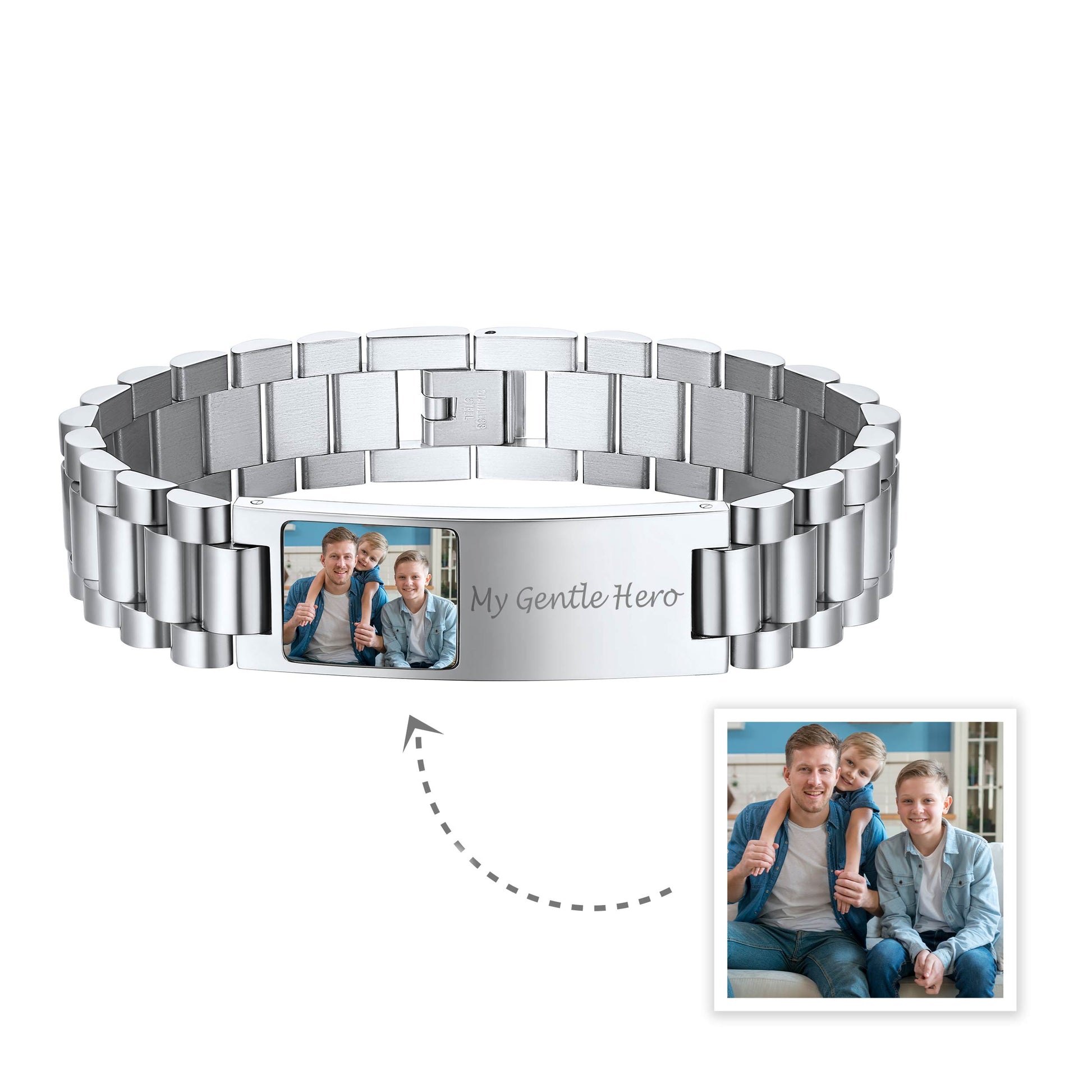 Personalized Name Photo Bracelets Customized Picture Bracelets