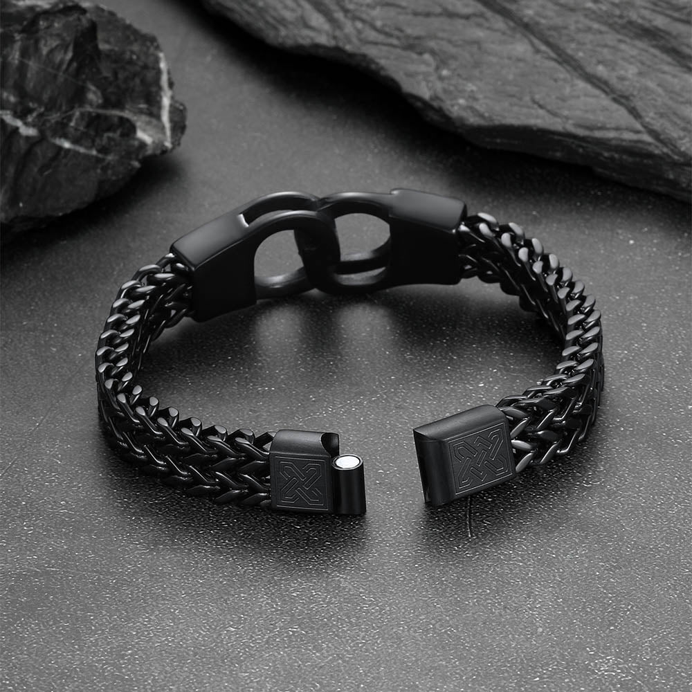 Custom Engravable Handcuff Chain Bracelet for Men