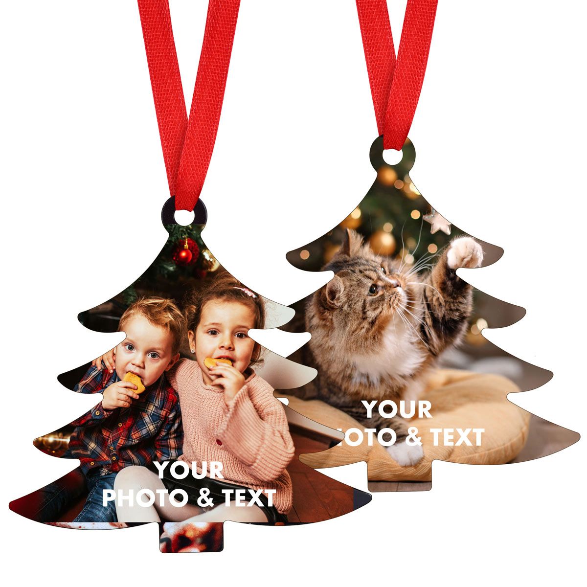 Personalized Photo Christmas Ornaments for Family Lover