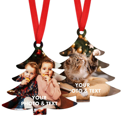 Personalized Photo Christmas Ornaments for Family Lover