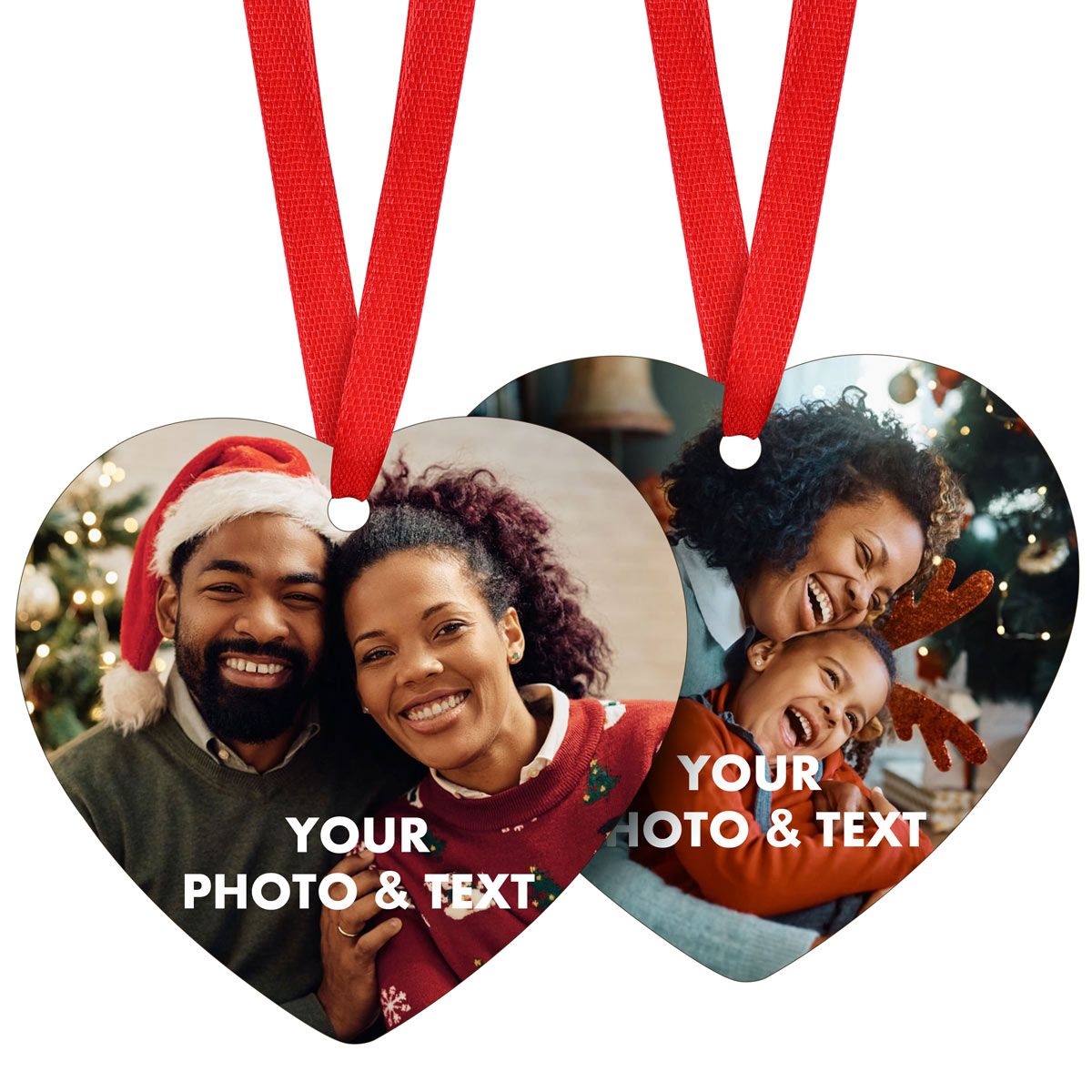 Personalized Photo Christmas Ornaments for Family Lover