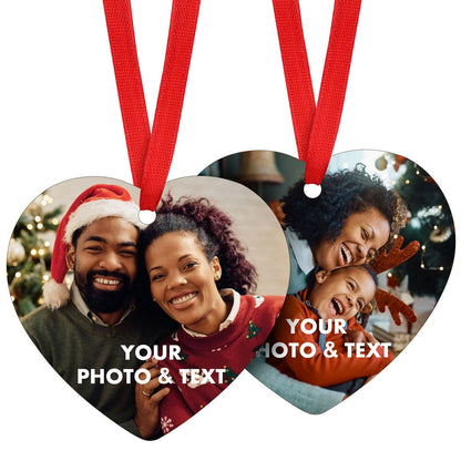 Personalized Photo Christmas Ornaments for Family Lover