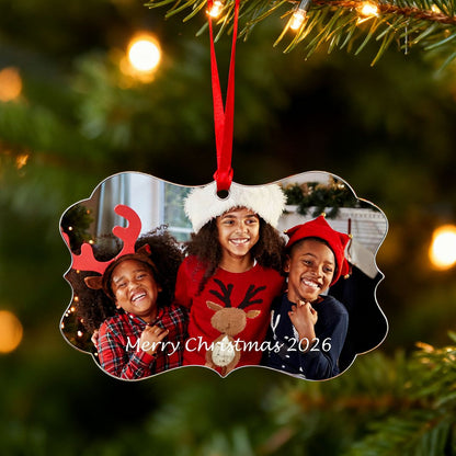 Personalized Photo Christmas Ornaments for Family Lover