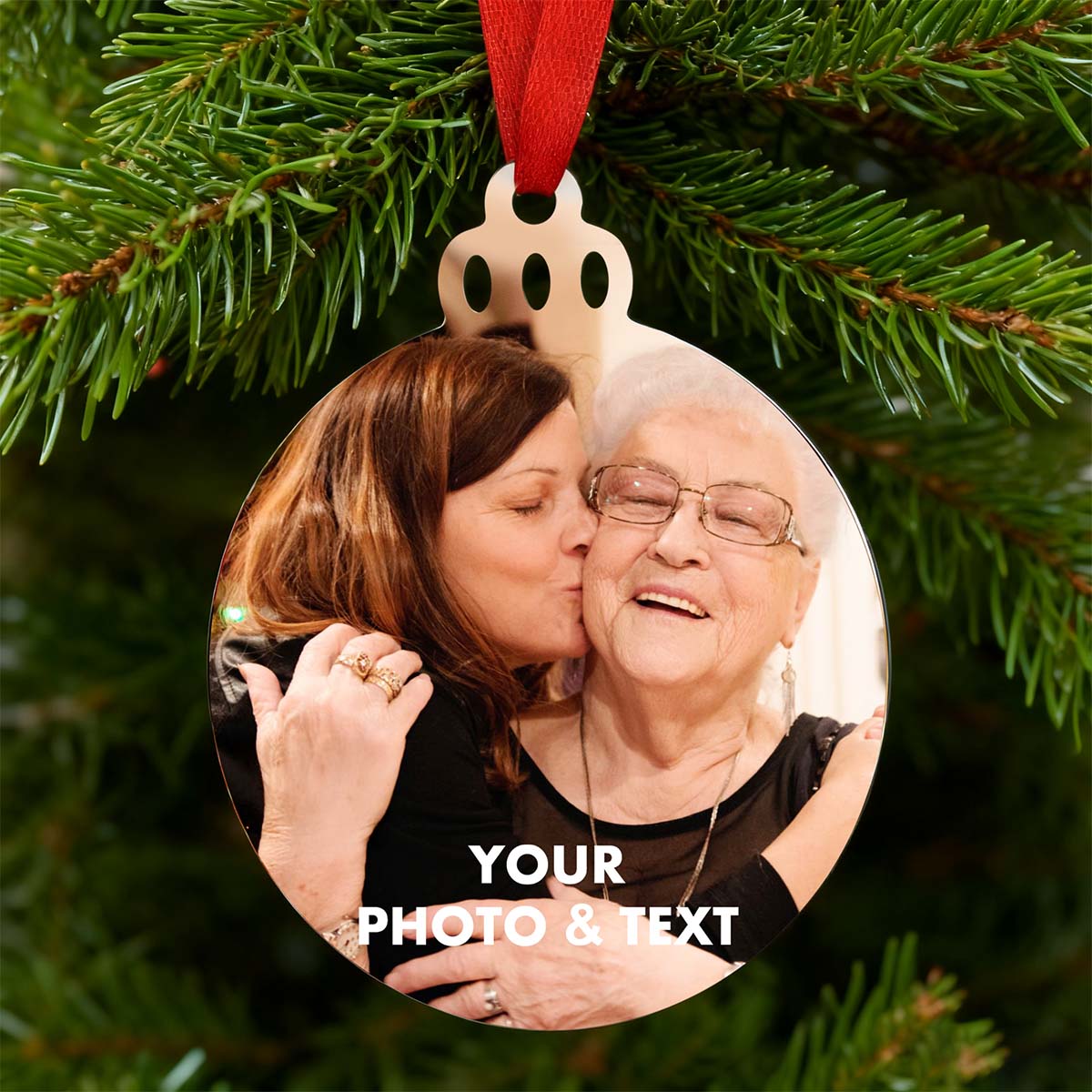 Personalized Photo Christmas Ornaments for Family Lover