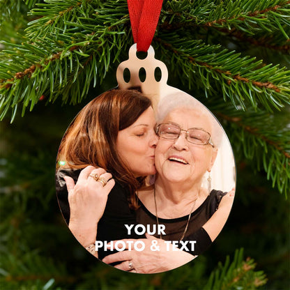 Personalized Photo Christmas Ornaments for Family Lover