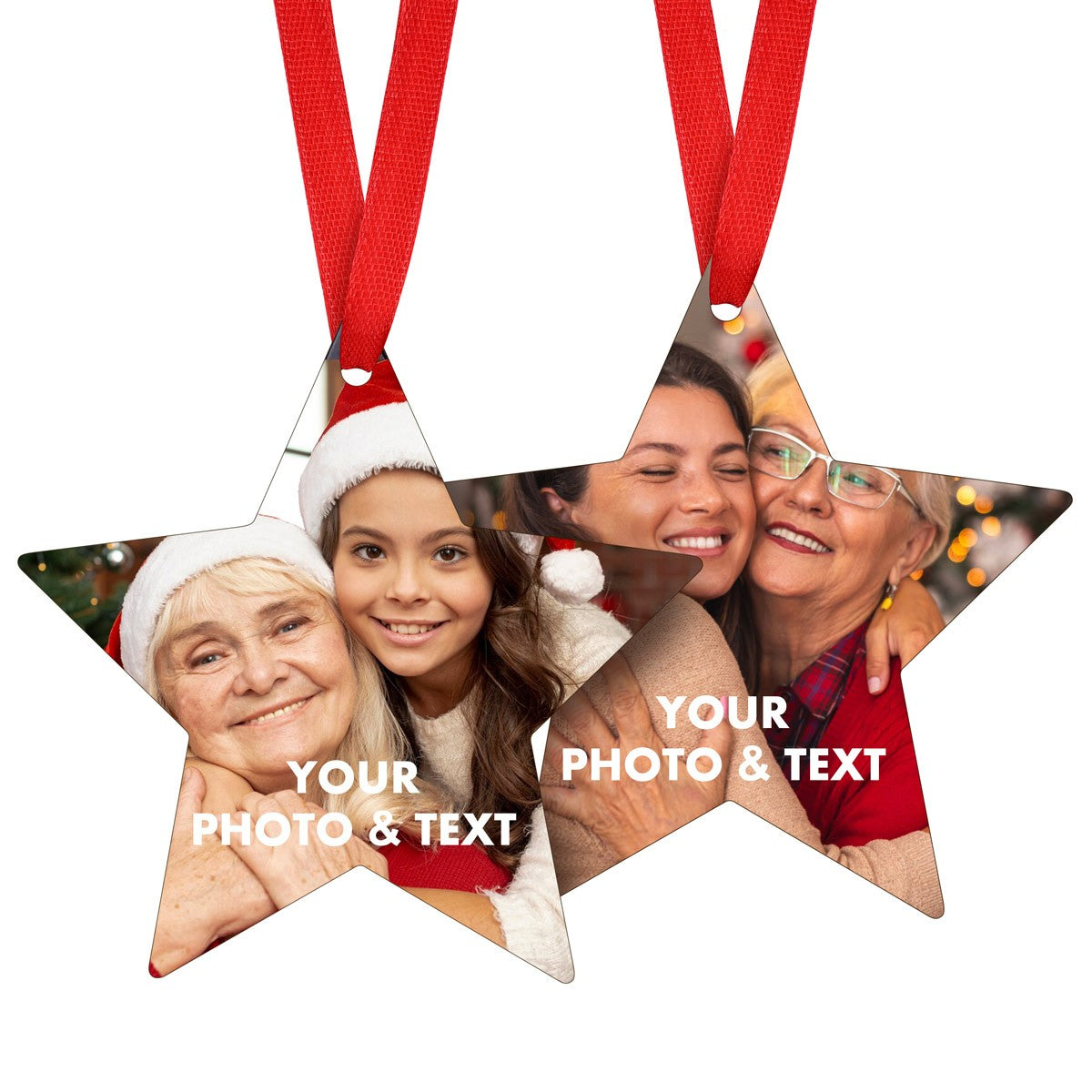 Personalized Photo Christmas Ornaments for Family Lover
