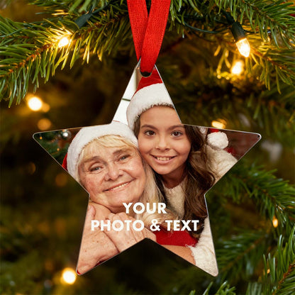 Personalized Photo Christmas Ornaments for Family Lover