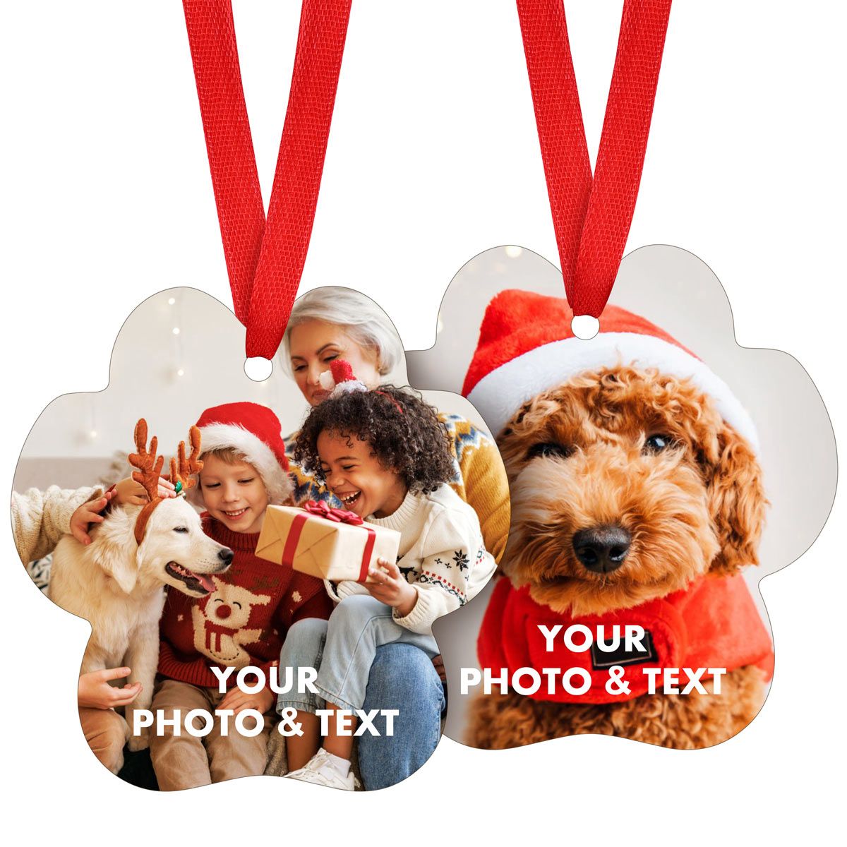 Personalized Photo Christmas Ornaments for Family Lover