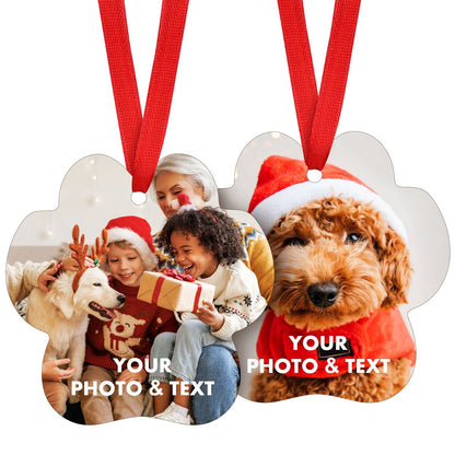 Personalized Photo Christmas Ornaments for Family Lover