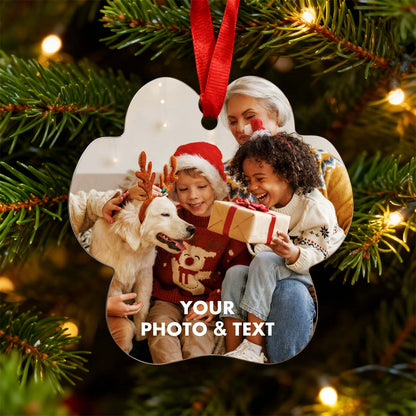 Personalized Photo Christmas Ornaments for Family Lover