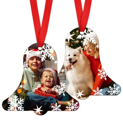 Personalized Photo Christmas Ornaments with Snowflake