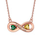 Birthstone Infinity Necklace - Rose Gold