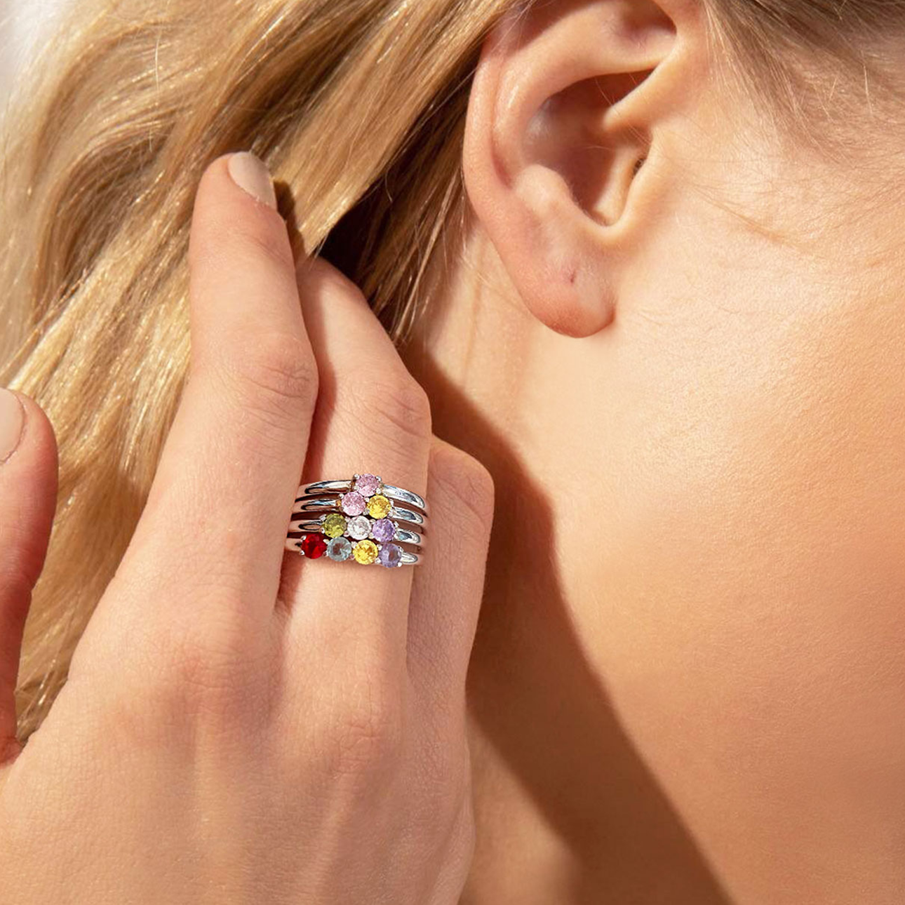 custom birthstone rings for women