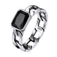 Vintage Silver Black Cubic Zirconia Rings Chain Link Ring