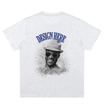 Back Custom Photo and Text Grey T-Shirts