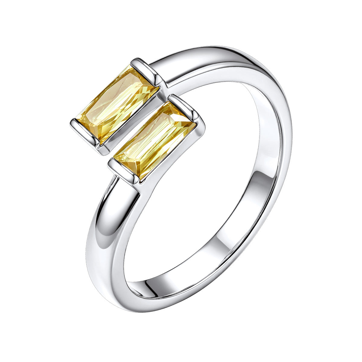 Baguette November Birthstone Rings  Adjustable Ring for Women