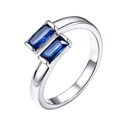 Baguette September Birthstone Rings  Adjustable Ring for Women