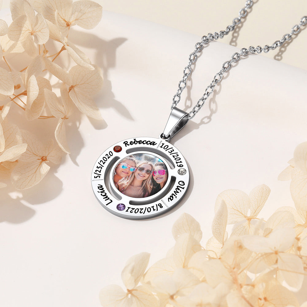 Birthstone Necklace with Name 