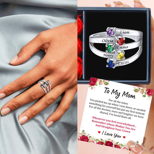 Adjustable Sterling Silver Personalized Birthstone Ring – BIRTHSTONES ...