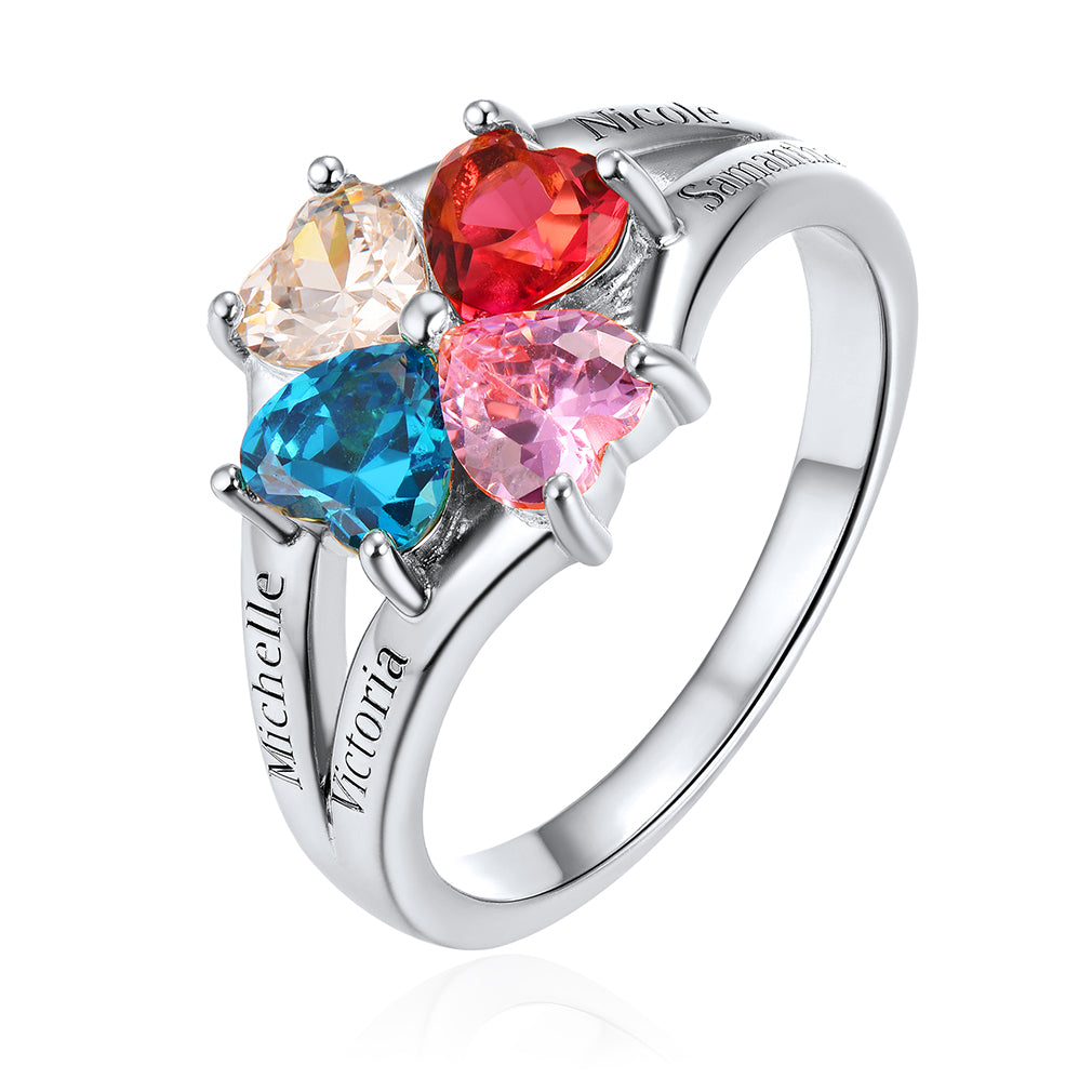 Birthstone Rings For Women on  a white background