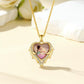 Birthstonesjewelry Angel Wings Heart Picture Necklace Gold