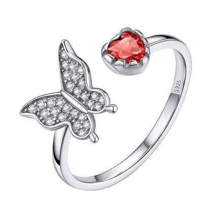  Birthstonesjewelry Butterfly Birthstone Ring July Ruby