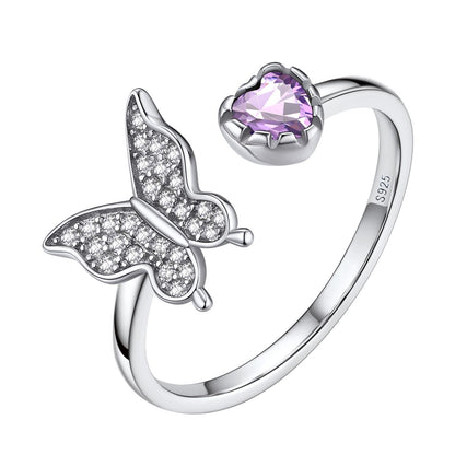   Birthstonesjewelry Butterfly Birthstone Ring June Alexandrite