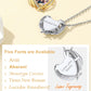 Birthstonesjewelry Heart Angel Wing Necklace with Photo 5 Font Available