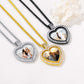 Birthstonesjewelry Heart Both Sides Photo Necklace 3 Colors
