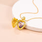 Birthstonesjewelry Heart Locket Necklace with Birthstone Gold
