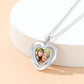 Birthstonesjewelry Heart in Heart Photo Necklace Silver